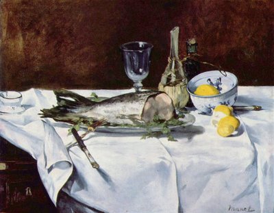 Still Life with Salmon by Édouard Manet